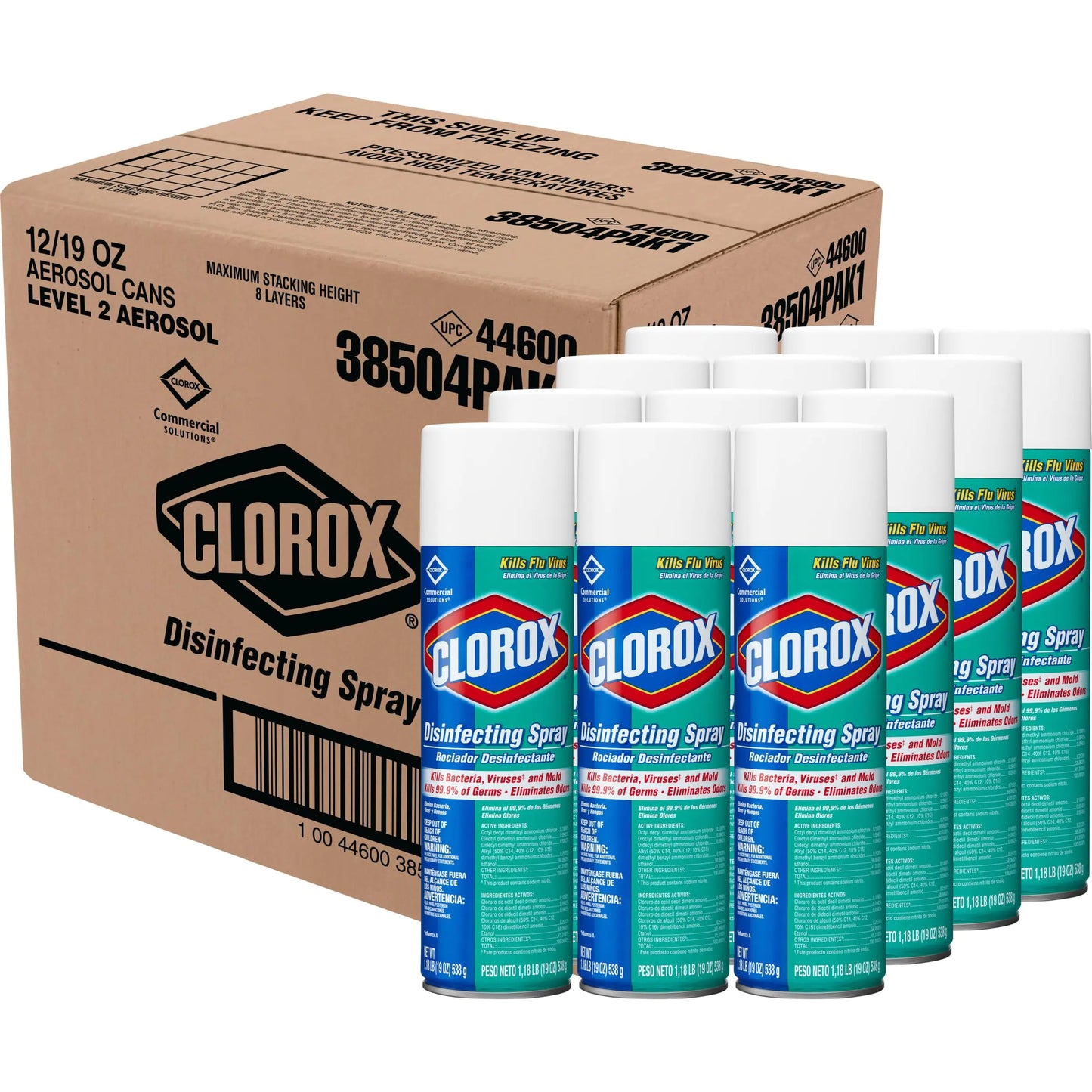 Clorox Commercial Solutions Disinfecting Aerosol Fresh Scent 19 Oz Pack of 12 (Pack May Vary)