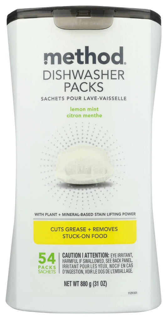 METHOD Lemon Mint Dishwasher Detergent Packs 31 OZ