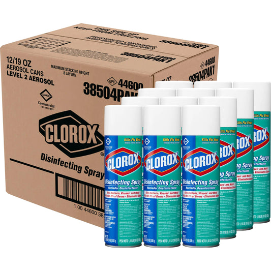 Clorox Commercial Solutions Disinfecting Aerosol Fresh Scent 19 Oz Pack of 12 (Pack May Vary)