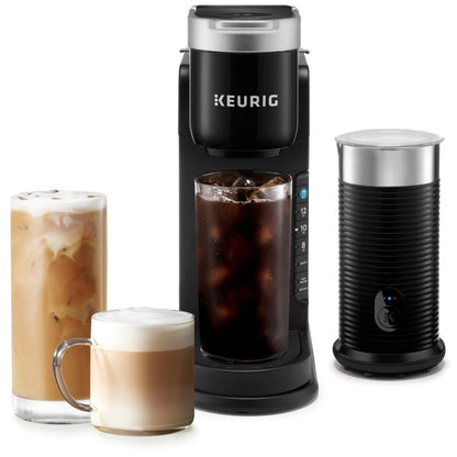 Keurig K-Café Barista Bar Single Serve Coffee Maker and Frother with 3 Brew Sizes Hot and Cold Coffee Capabilities 2oz Coffee Shot Button Black